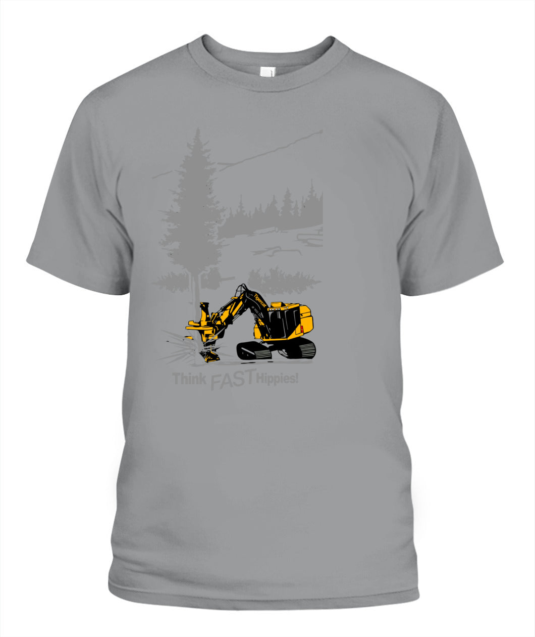 Think Fast Hippies Feller Buncher T-Shirt | Gildan 5000
