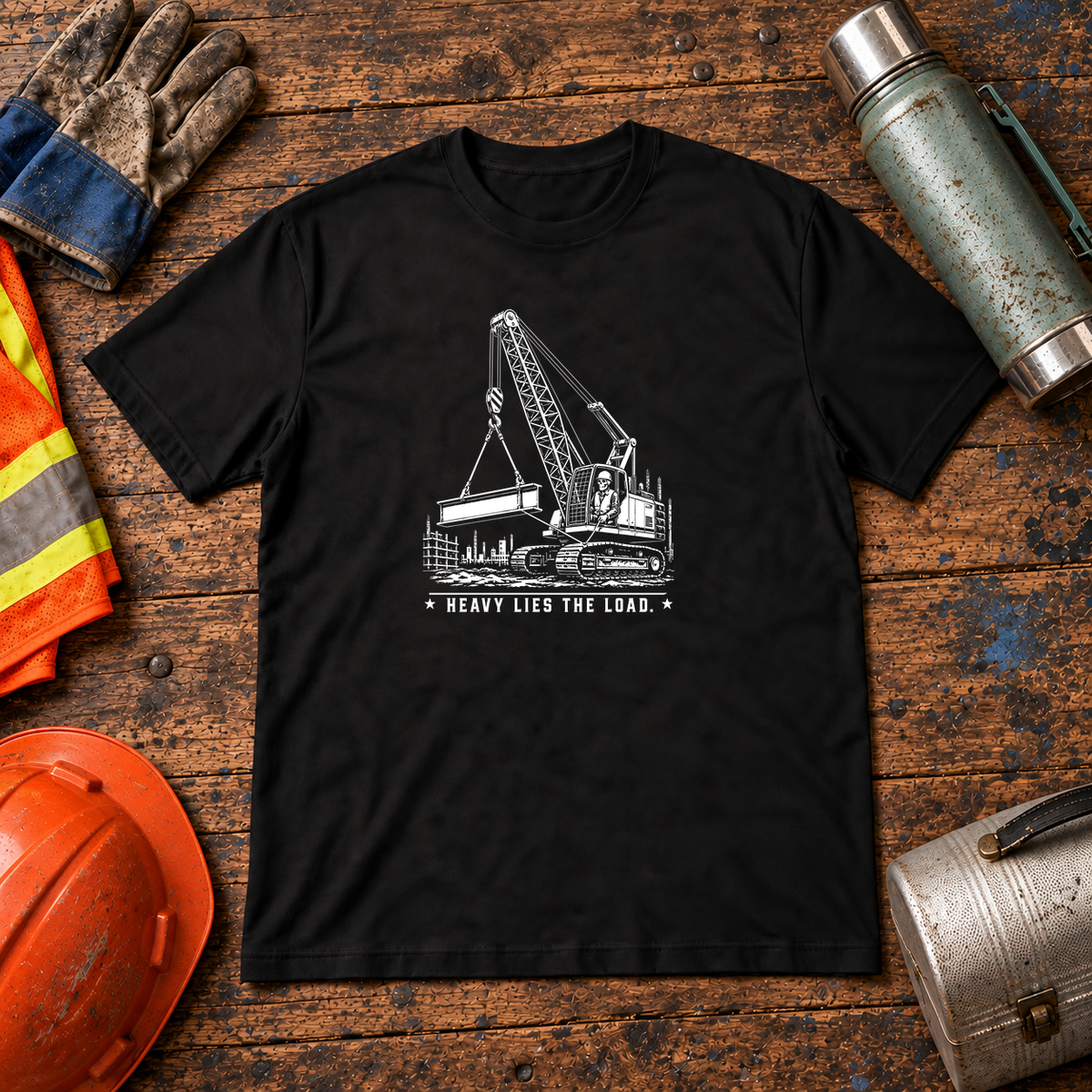 Heavy Lies the Load Crane Operator T-Shirt