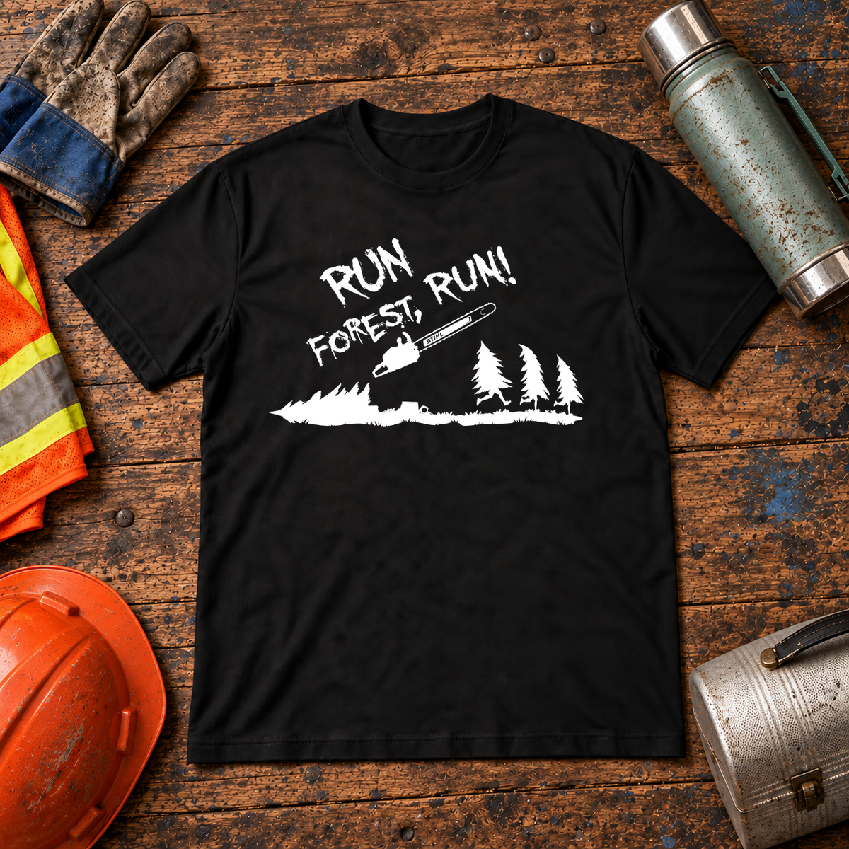 Run Forest Run Logging T-Shirt