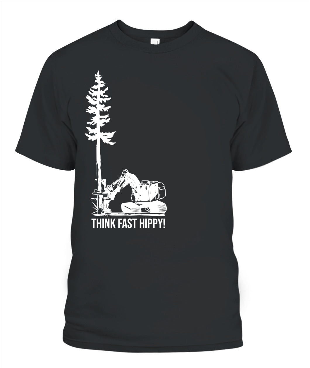 Think Fast Hippy Logging T-Shirt | Gildan 5000