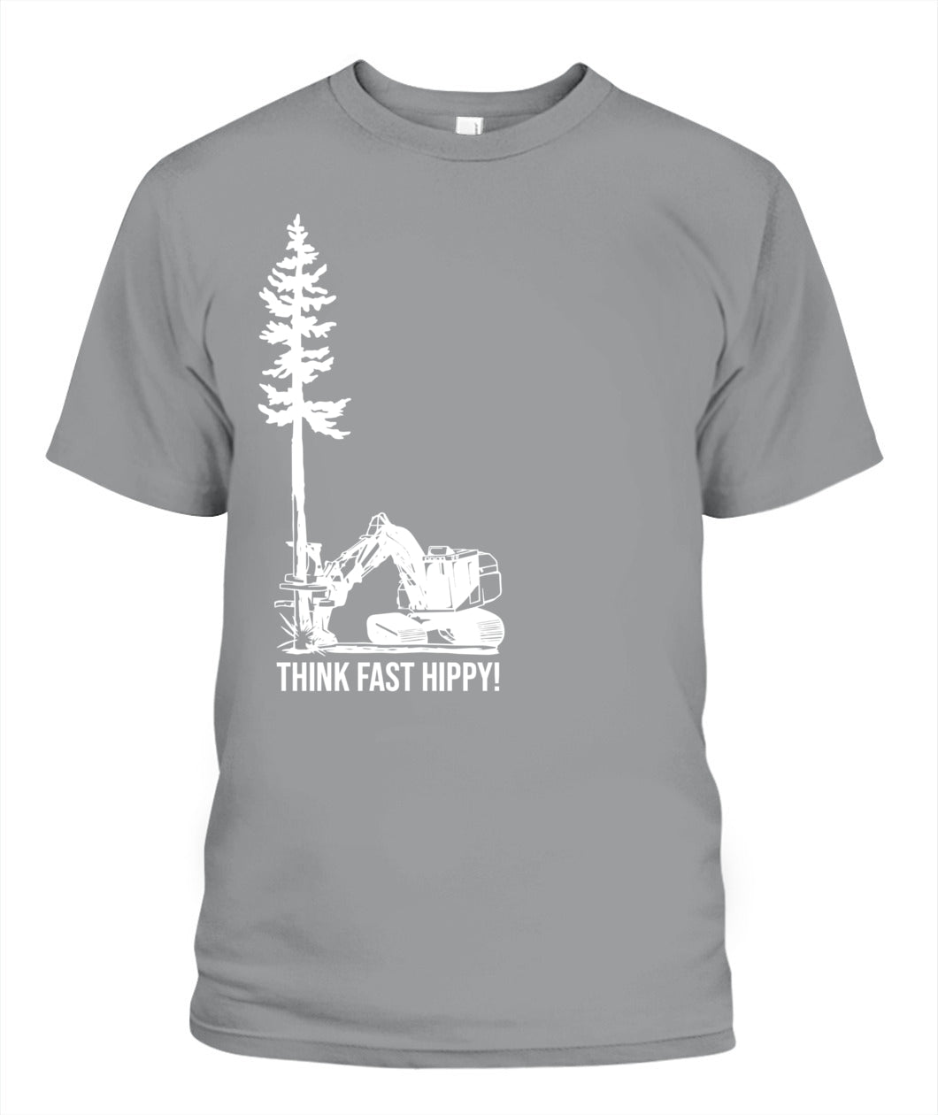 Think Fast Hippy Logging T-Shirt | Gildan 5000