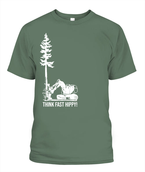 Think Fast Hippy Logging T-Shirt | Gildan 5000