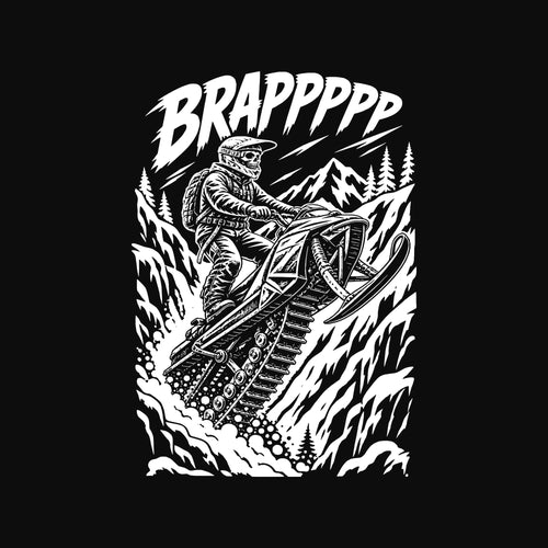 BRAPPPPP Snowmobile Rider T-Shirt