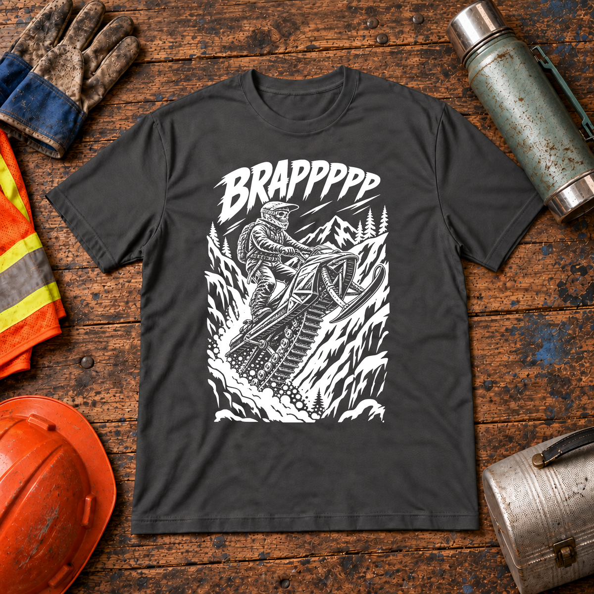 BRAPPPPP Snowmobile Rider T-Shirt