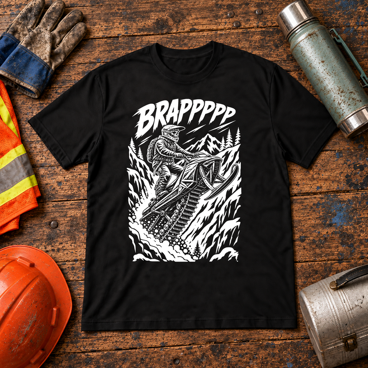 BRAPPPPP Snowmobile Rider T-Shirt
