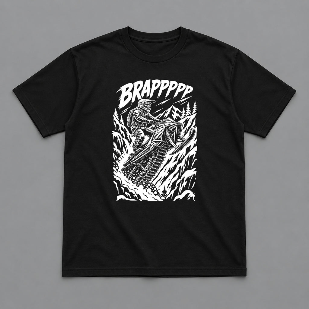 BRAPPPPP Snowmobile Rider T-Shirt