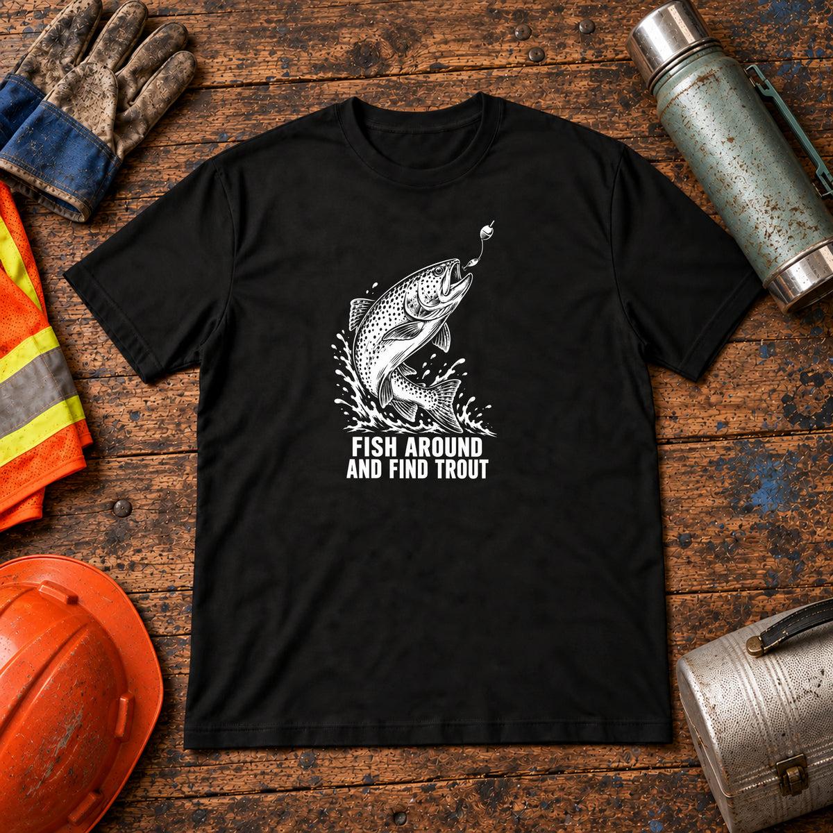 Fish Around and Find Trout Fishing T-Shirt
