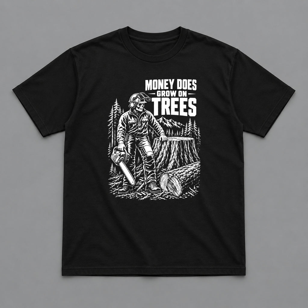 Money Does Grow on Trees Logging T-Shirt