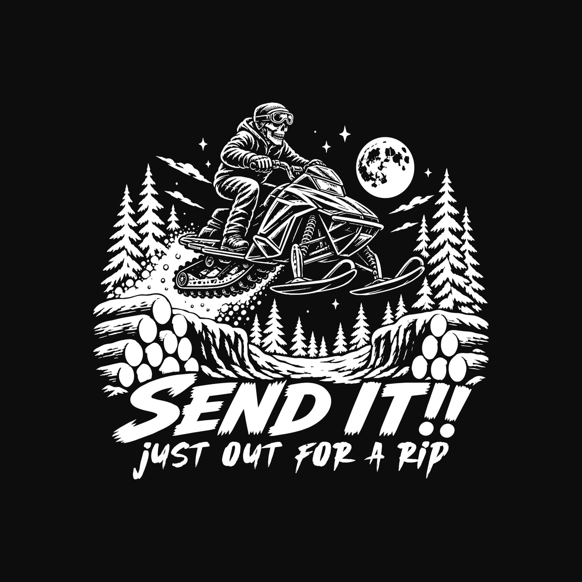 Send It Just Out for a Rip Snowmobile T-Shirt