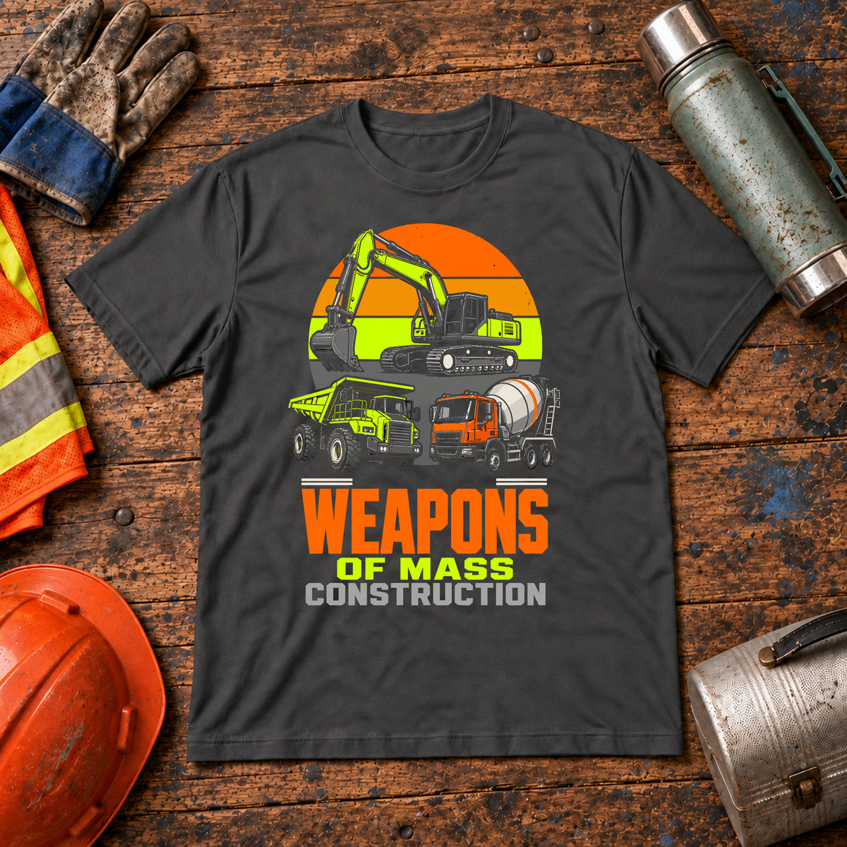 Weapons of Mass Construction Heavy Equipment T-Shirt