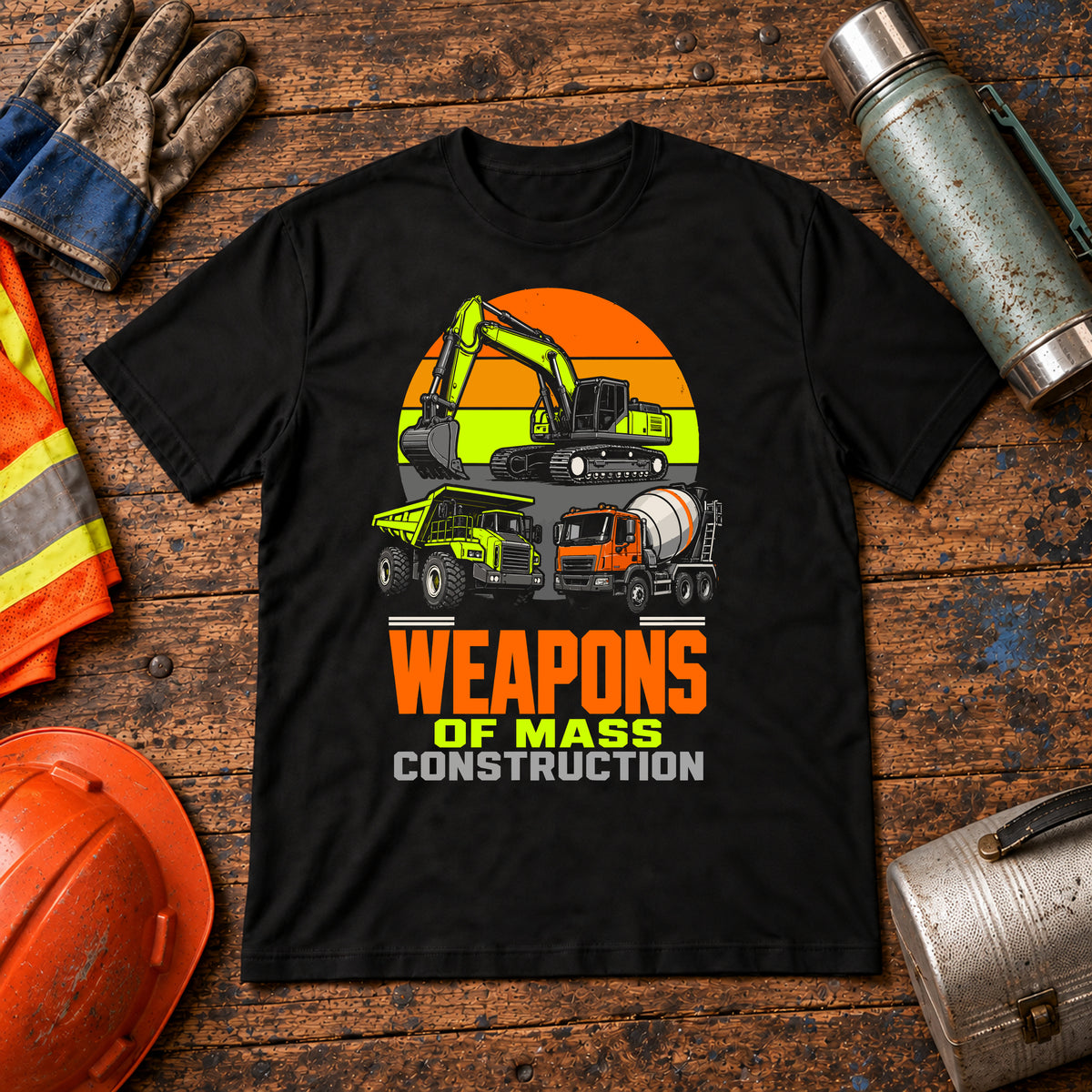 Weapons of Mass Construction Heavy Equipment T-Shirt